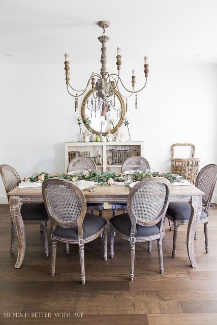 Feathered Nest Friday - Welcome to Feathered Nest Friday.     Here is what I shared this week: French Dining Table And Chairs, Diningroom Tables, Beautiful Dining Room Decor, Ikea Linnmon, Pumpkin Tutorial, Room Video, French Country Dining Room, Painting Pumpkins, Farmhouse Dining Rooms Decor