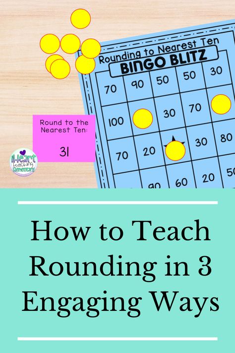 Read about 3 engaging ways to teach rounding to the nearest 10 and 100. Rounding Math Games, 3rd Grade Rounding, Rounding Activities 4th Grade, 3rd Grade Rounding Activities, Rounding Activities 3rd Grade, Rounding Poster, Rounding Games For 3rd Grade, Teaching Rounding 3rd Grade, Rounding To Nearest 10