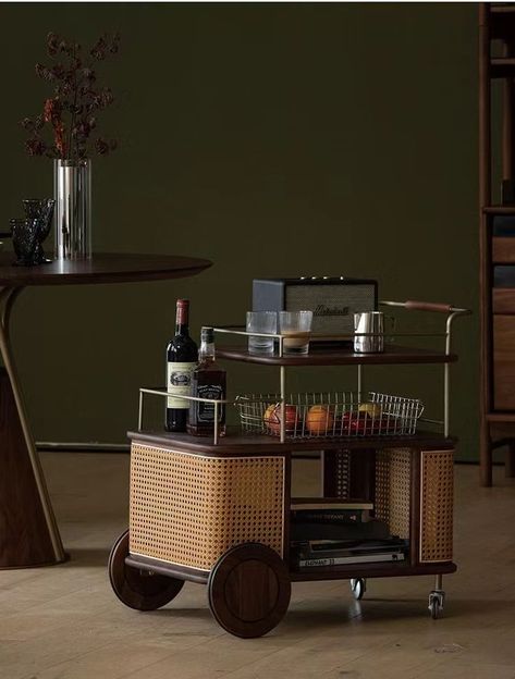 Airport Trolley, Wooden Bar Cart, Bar Cabinet Design, Bar Cart Design, Cocktails Cart, Small Booth, Wood Cart, Wine Cart, Bar Counter Design