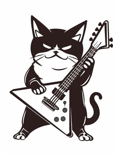 ↑↑↑ Larger size on website 🔸 A black cat with a mischievous grin is playing an electric guitar. The cat is drawn in a cartoon sty 🔸 From Midjourney AI Image Black Cat Playing, Cartoon Black Cat, Cartoon Black, A Black Cat, Cat Playing, Cat Illustration, Cartoon Style, A Cartoon, Cartoon Styles