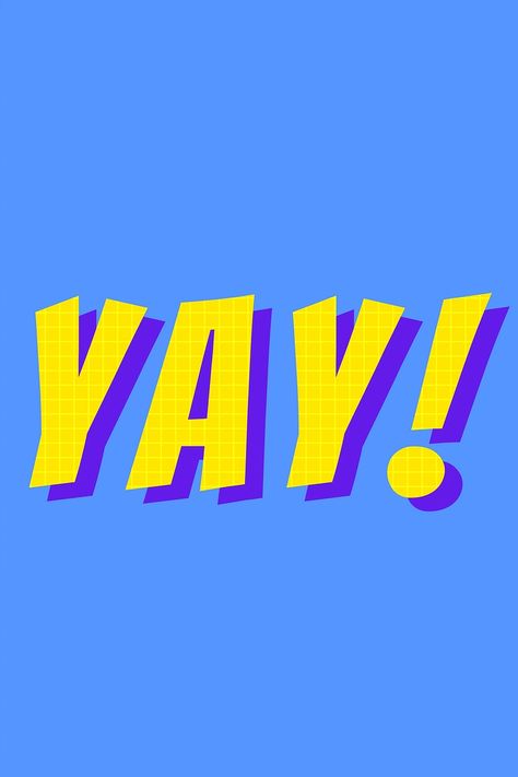 Yay! chat word typography vector | free image by rawpixel.com / Ohm Word Typography, Just Be Happy, Quotes And Notes, 3d Illustration, Free Image, Free Images, Premium Vector, Vector Free, Typography