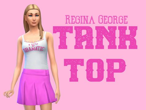 The Sims Resource - Regina George Tank Top Sims 4 Cc Regina George, Mean Girls Outfits, Sims Clothes, Regina George, Sims Community, Cc Finds, Fall Coat, Sims 4 Cc, The Sims Resource