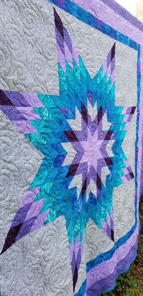 Native Star Quilt Pattern, Star Blanket Native, Indigenous Quilt Patterns, Native Star Quilt, Lotus Quilt, Grandma Quilt, Star Quilt Ideas, Lone Star Quilt Pattern, Lone Star Quilts