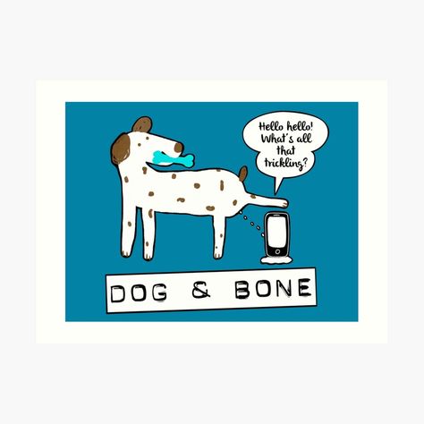 Get my art printed on awesome products. Support me at Redbubble #RBandME: https://www.redbubble.com/i/art-print/Dog-and-Bone-Cockney-Rhyming-Slang-by-emmafifield/55967898.1G4ZT?asc=u London Slang, Cockney Rhyming Slang, English Gifts, British Gifts, Southeast London, London Gifts, London Print, Central London, East London