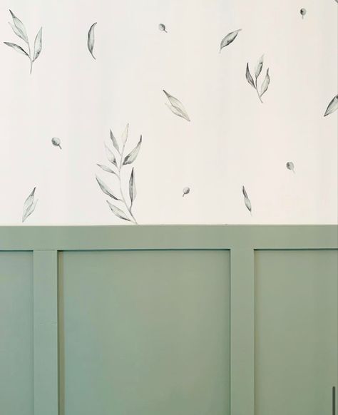 Sage Green Wallpaper Nursery, Light Green Nursery, Nursery Green, Green Accent Walls, Nursery Room Design, Baby Boy Room Nursery, Baby Room Inspiration, Nursery Room Inspiration, Baby Room Design