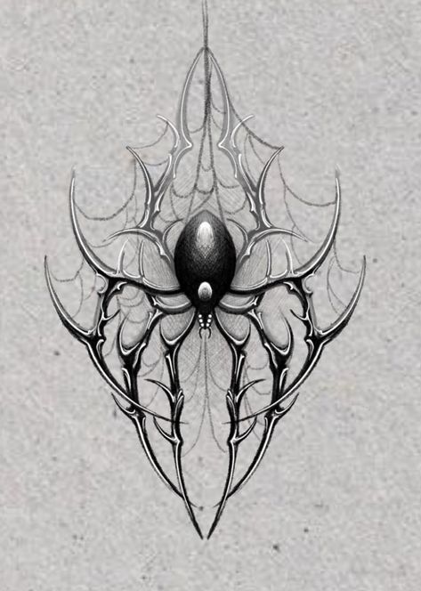 Blackwork Tattoo Design Ideas, Tattoos Spider, Neotribal Tattoo Design, Bat Sketch, Spiderweb Tattoo, White Ink Tattoos, Cool Tattoo Drawings, Wicked Tattoos, Scary Tattoos