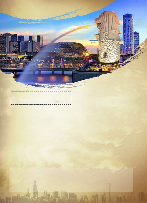 Background Images City, Singapore Background, Tour Background, Merlion Singapore, Travel Background, Thailand Tourism, Singapore Tour, Jerry Cartoon, Tourism Poster