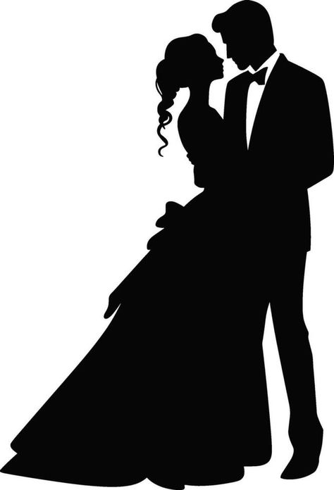 AI generated romantic couple silhouette. silhouette of couple at wedding. AI generated illustration. Wedding Couple Vector, Silhouette Of Couple, Wedding Couple Illustration, Wedding Cake Topper Silhouette, Bride And Groom Silhouette, Framed Wedding Photos, Color Drawing Art, Couple Silhouette, Free Wedding Printables