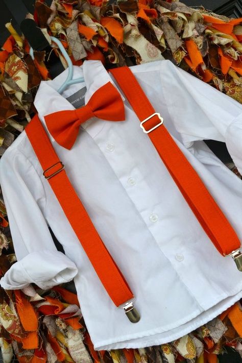 Burnt Orange Weddings, Mens Wedding Attire, Bearer Outfit, Outdoor Fall Wedding, Fall Attire, Wedding Court, Suspenders Set, Baby Dress Patterns, Cream Wedding