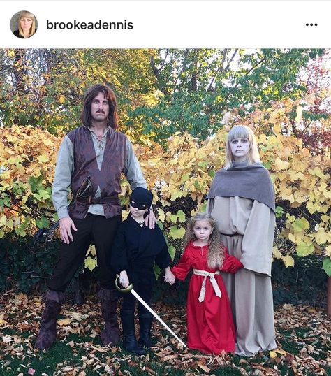 Princess Bride Family Halloween Costumes, Princes Bride Costume, Princess Bride Group Costume, Princess Bride Family Costume, Princess Bride Halloween Costumes, The Princess Bride Costumes, Princess Bride Cosplay, Princess Bride Costume, Cinema Ideas