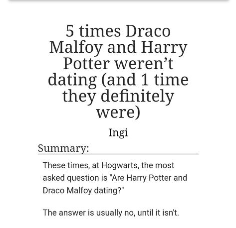 Drarry Lemon, Drarry Fanfiction Ao3 Recs, Drarry Fic Recs, Drarry Fanfiction Ao3, Top Harry X Bottom Draco, Draco Malfoy And Harry Potter, Malfoy And Harry, Drarry Headcanons, Draco X Harry