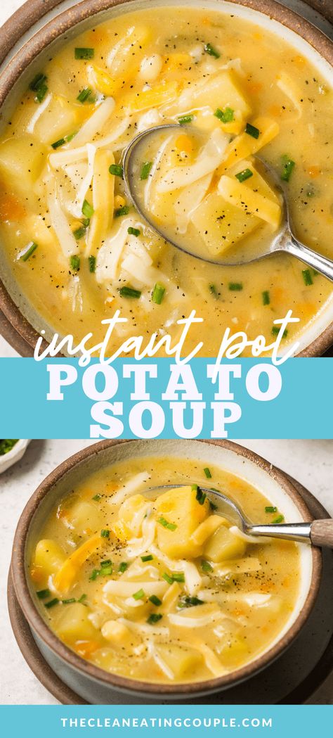 Instant Pot Soup Potato, Instant Pot Vegan Potato Soup, Vegan Potato Soup Instant Pot, Broccoli Potato Soup Instant Pot, Instant Pot Recipes Potato Soup, Instant Pot Recipes With Potatoes, Instant Pot Soup Recipes Healthy Vegetarian, Instant Pot Potato Soup Easy, Instant Pot Potato Recipes