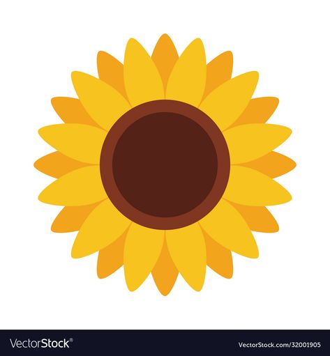 Sunflower Vector Art, Sunflower Vector Illustrations, Sunflower Graphic Design, Sunflower Icon, Sunflower Vector, Embroidery Journal, Outside Wall Art, Sunflower Illustration, Birthday Logo