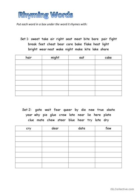 Rhyming Words Worksheets, Rhyming Worksheet, Reading Comprehension For Kids, Vowel Worksheets, Phonics Practice, English Grammar Worksheets, Shapes Worksheets, 2nd Grade Worksheets, English Worksheets For Kids