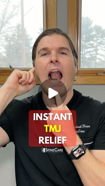 Dr. Michael Rowe | SpineCare on Instagram: "Dr. Rowe shows an easy way to get instant TMJ and jaw pain relief.  This exercise can be done at home (or work), requires no equipment, and may give relief within 30 seconds.  Let us know how it works for you!  #tmj #tmjdisorder #tmjtreatment #tmjpain #jawpain" Sore Jaw Relief, Lock Jaw Relief, Jaw Relaxation Exercise, Jaw Tension Relief, Jaw Stretches, Tmd Relief, Jaw Exercises Tmj, Dislocated Jaw, Tmj Relief Remedies