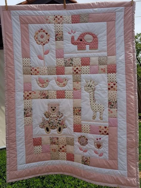 Baby Girl Quilts Ideas, Baby Girl Quilts Patterns, Pink Baby Quilts, Teddy Bear Quilt Pattern, Free Baby Quilt Patterns, Animal Baby Quilt, Neutral Baby Quilt, Boys Quilt Patterns, Baby Patchwork Quilt