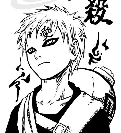 Naruto Tattoo, Naruto Gaara, Naruto Drawings, Naruto Manga, Naruto Uzumaki Shippuden, Manga Wall, Naruto Pictures, Naruto Wallpaper, Anime Tattoos