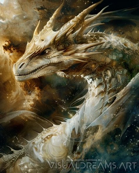 Interstellar dust dragon Ethereal Dragon, Dragon Twins, Twin Dragons, Fierce Dragon, Upcoming Artists, Fairies Elves, White Magic, Fantasy Theme, Human Species