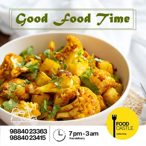 Sauted Gobi cooked with chef special recipes #Aalu #Gobi #Masala Order your food after dark. Eat like a king. Call now - 98840 23363, 98840 23415 Gobi Masala, Special Recipes, A King, After Dark, Potato Salad, Good Food, Chef, Salad, Ethnic Recipes