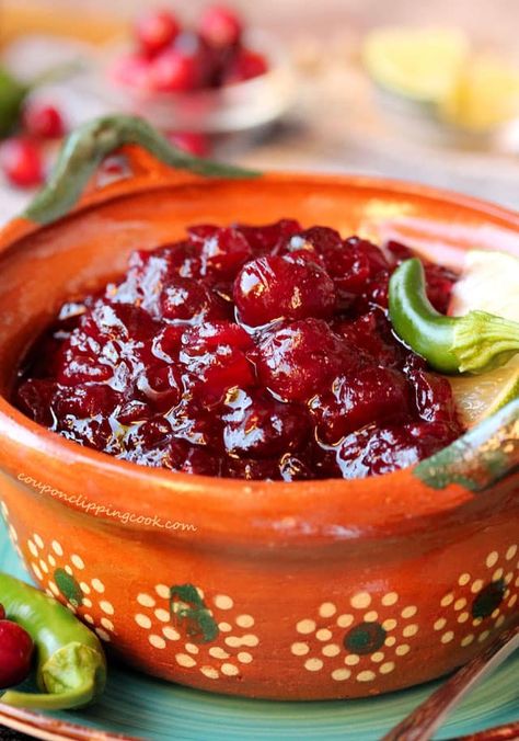 Jalapeno Lime Cranberry Sauce Crockpot Cranberry Sauce, Jellied Cranberry Sauce, Homemade Cranberry Sauce, Pasta Sides, Cranberry Sauce Homemade, Potato Vegetable, Food And Desserts, Chile Pepper, Sweet Tart