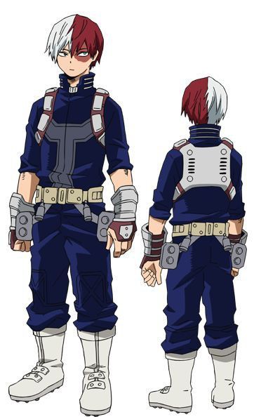 Todoroki Character Sheet, Todoroki Costume Redesign, Todoroki Hero Suit, Todoroki Full Body Picture, My Hero Academia Characters Design, Todoroki Redesign, Todoroki Reference, Bnha Hero Costumes, Todoroki Outfit