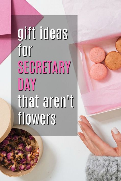 Gift Ideas for Secretary Day that Aren't Flowers | Ideas for Administrative Assistant Day | Creative Gifts for Secretaries | Thank you gifts for an executive assistant | Christmas presents for administration professionals | Birthday gifts for a school secretary Gift Ideas For Administrative Assistant, Secretary Appreciation Gifts Diy, Secretary Week Gift Ideas, Administration Gift Ideas, Professional Admin Day Gift Ideas, Administration Day Gift Ideas, School Secretary's Day Ideas, Administrative Professionals Day Gifts Ideas Diy, Best Secretary Gifts