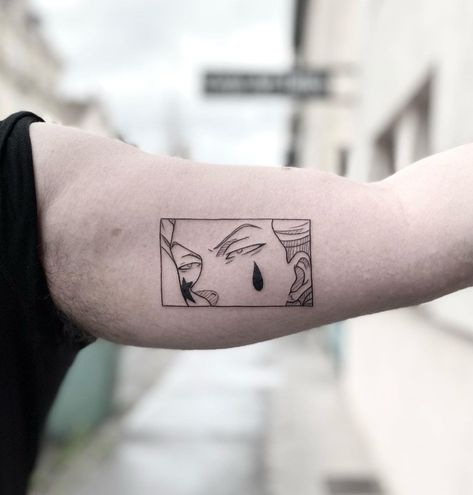 Finger Anime Tattoo, Anime Square Tattoo, Hunter X Hunter Hisoka Tattoo, Hisoka Tattoo Design, Hisoka Tattoo, Box Tattoo, Traditional Tattoo Stencils, Square Tattoo, Hunter Tattoo