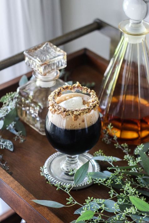 Classic Rewind: Campfire Stout Cocktail - spirits, recipes, drinks, cocktails Fall Series, Graham Cracker Cookies, Liquor Recipes, Citrus Cocktails, Chocolate Cocktails, Beer Cocktails, Winter Cocktails, Bourbon Cocktails, Whiskey Drinks