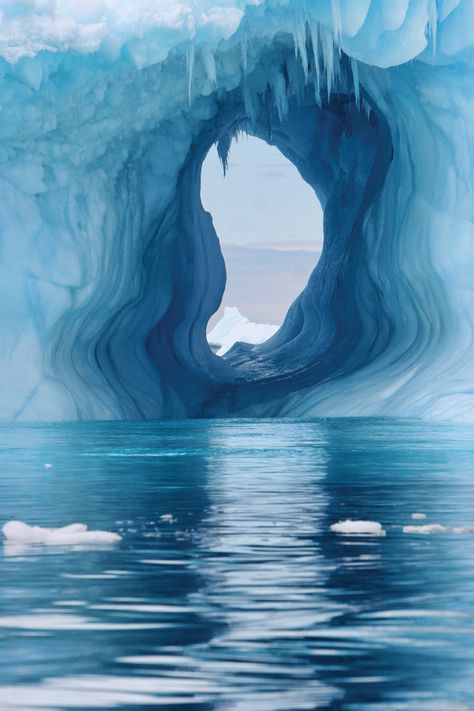 A region of great mystery and beauty: A dramatic iceberg in the Western Antarctica peninsula. Photo courtesy of Robert B. Dunbar Ice Cave, Greatest Mysteries, South America Travel, America Travel, Blue Water, Amazing Nature, Natural Wonders, Beautiful World, Mother Nature