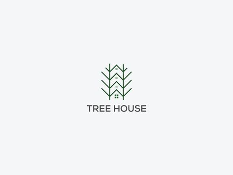 Tree House Logo, Architect Logo, Dental Logo, House Logo Design, Cool Tree Houses, House Logo, Logo Design Branding, Tree Logos, Logo Project