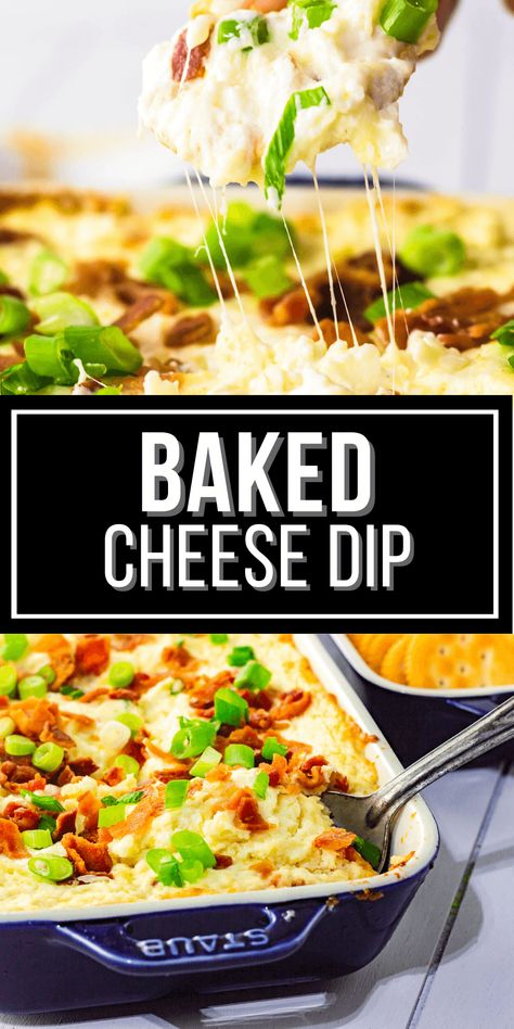 Baked Cheese Dip is creamy, warm, full of flavor, and works great with pretzels, crackers, bread bowls, or baguette bread. Dips With Baguette, Dip For Baguette Bread, Dip For Bread Appetizers, Baked Cheese Dip, Appetizer Dips Hot, Dip Recipes Hot, Cream Cheese Recipes Dip, Dip Recipes Appetizers, Garlic Breadsticks