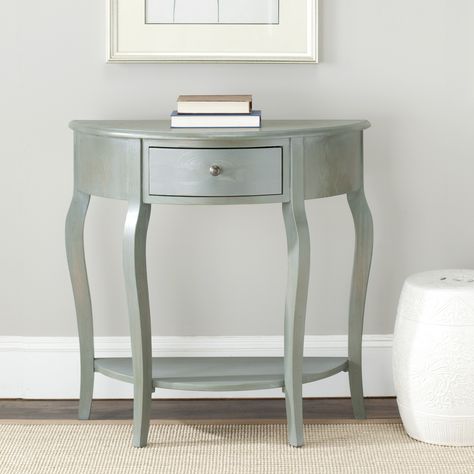 Free 2-day shipping. Buy Safavieh Jan Nautical Classic Demilune Small Console at Walmart.com Small Entry Tables, Gray Console Table, Grey Console Table, Half Moon Table, Small Console Table, Entry Console Table, Small Foyer, Moon Table, Open Table