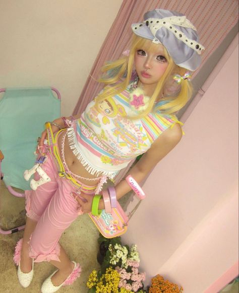 Decora Aesthetic, Cute Pastel Outfits, Decora Fashion, Decora Harajuku, Harajuku Decora, Rave Babe, Trendy Fits, Gyaru Fashion, Asian Street Style