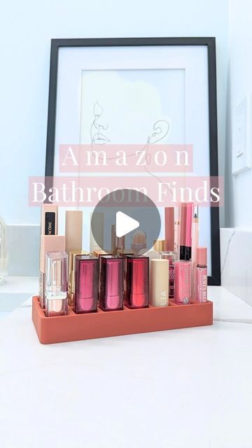 Countertop Makeup Organization, Bathroom Finds, Bathroom Hacks, Mascara Eyeliner, Bathroom Gadgets, Makeup Organizers, Find Amazon, Vanity Organization, Bathroom Goals