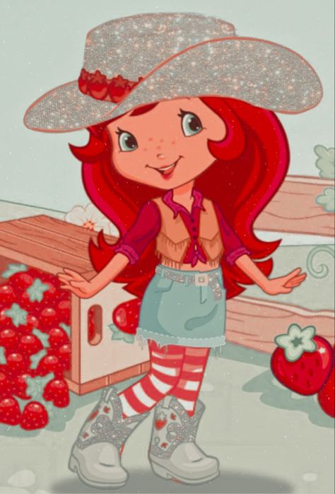 Strawberry Cowgirl, Shortcake Aesthetic, Strawberry Shortcake Pictures, Strawberry Shortcake Cartoon, Strawberry Shortcake Characters, Parking Spot, 14th Birthday, Lemon Meringue, American Greetings