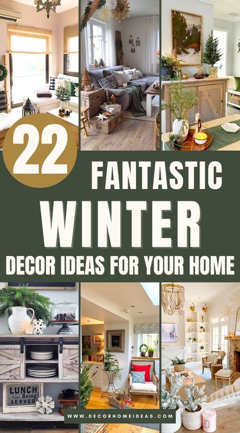 Discover 22 elegant ways to decorate your home for winter without leaning on a Christmas theme! From soft neutrals to cozy layers and frosty accents, these ideas capture the season’s charm in a stylish, understated way. Perfect for creating a serene and timeless winter look! Non Christmas Winter Decor, Cozy Winter Decor, Winter Decor Ideas, Beauty Of Winter, Classy Decor, Holiday Theme, Organized Life, Holiday Themes, Life Organization