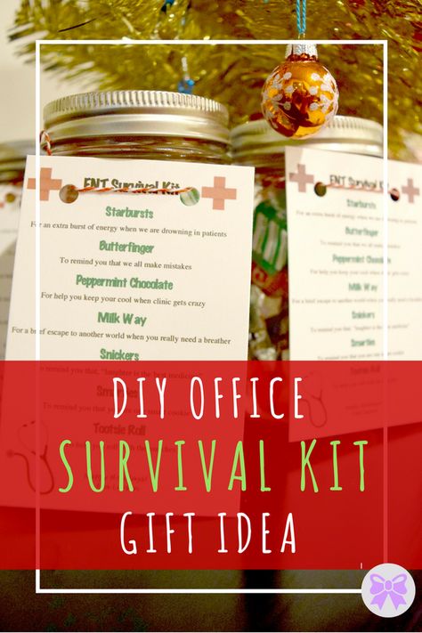 DIT Office Survival Kit Gift Idea -- Preppy & Periwinkle Emergency Candy Kit Gift Ideas, Office Emergency Kit Gift Ideas, Lifesaver Gift Ideas, Coworker Survival Kit Ideas, Work Survival Kit Ideas Fun, Christmas Survival Kit Gift, Employee Survival Kit Ideas, Coworker Survival Kit, Retail Survival Kit Ideas