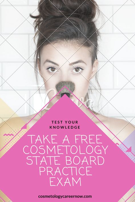 Take a FREE practice exam for your cosmetology state boards. Cosmetology Education, Cosmetology State Board Exam, Cosmetology Business, Cosmetology State Board, Beauty School Cosmetology, Cosmo School, Cosmetology License, Cosmetologist Gifts, School Age Activities