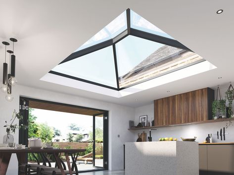 Lantern Roof Light, Aluminium Roof, Fold Door, Roof Lantern, Aluminum Roof, Timber Construction, Glass Roof, Roof Light, Double Glazing