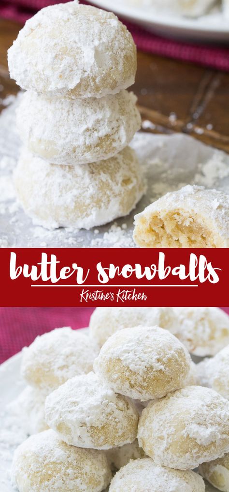 Russian Snowball Cookies, White Powder Cookies, Cookies With Powdered Sugar On Them, Cookie Recipes Salted Butter, Cake Flour Recipe Cookies, Cookie Recipes With Almond Extract, Snowball Cookies With Walnuts Recipe, Winter Easy Recipes, Almond Flour Snowball Cookies