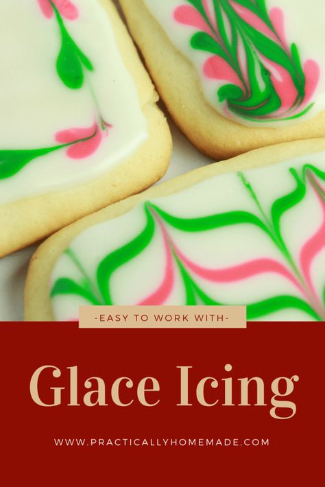 Glace Icing Recipe, Glaze Cookie Icing, Icing That Hardens For Cookies, Easy Glaze Icing, Sugar Cookies With Icing, Biscuit Icing, Frosting Cookies, Yummy Brownies, Glace Icing