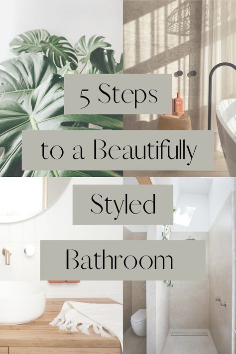 Bathroom Try Styling, Bath Shelf Styling, Guest Bathroom Styling Ideas, Bathroom Finishing Touches, How To Style A Bathroom Vanity, Bath Rack Styling, Ensuite Bathroom Decor Ideas, How To Style Back Of Toilet, Ensuite Decor Ideas