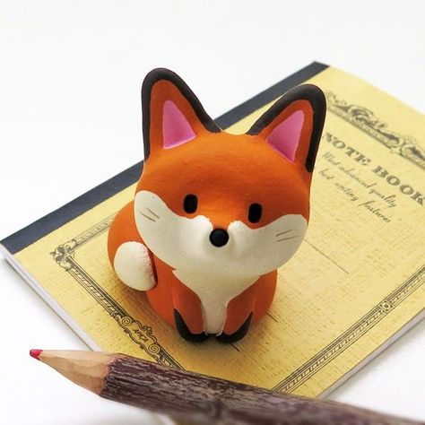 Clay Fox, Clay Diy Projects, Polymer Clay Animals, Cute Polymer Clay, Clay Figurine, Clay Animals, Cute Clay, Clay Art Projects, Clay Figures