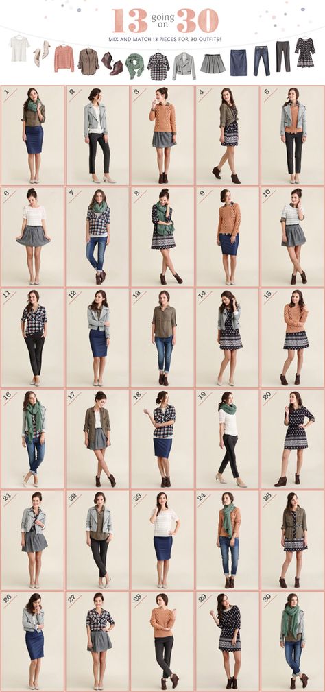 Mix & Match Wardrobe Wardrobe Capsule, 30 Outfits, Foto Poses, Trik Fotografi, Minimalist Wardrobe, Different Outfits, Outfits Casuales, Mix Match, Look Fashion