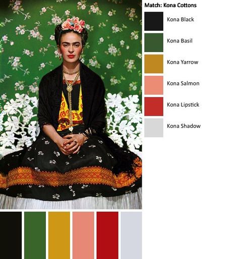 Frida palette Frida Kahlo Colour Palette, Frida Color Palette, Traditional Mexican Color Palette, Mexico Colour Palette, Frida Kahlo Color Palette, Mexico Color Palette, Mexican Color Scheme, Mexican Colours, Mexican Color Palette