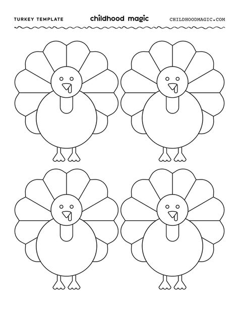 Turkey Template - Childhood Magic Turkey Disguise Template Printable, Printable Turkey Template, Infant Room Ideas, Turkey Printable, Apple Leaves, Turkey Template, Thanksgiving Templates, Class Crafts, Thanksgiving Books