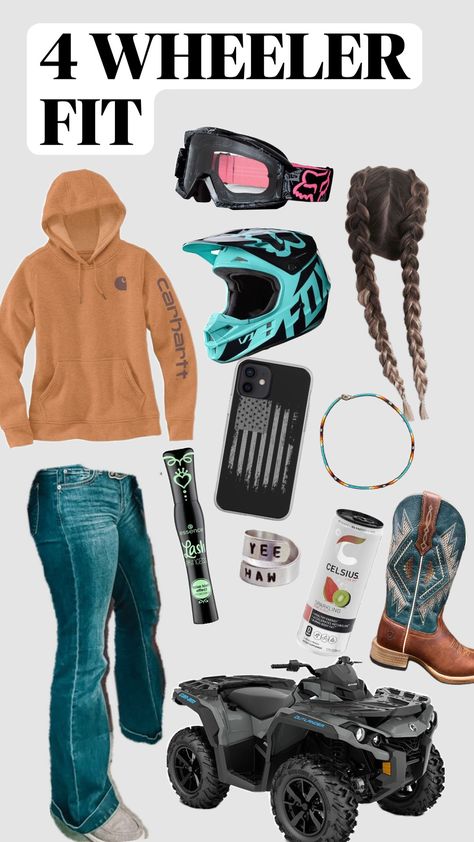 Fourwheeling Outfit, Four Wheeling Outfit, Off Roading Outfit For Women, Mudding Outfit, Atv Riding Outfit, Hunting Wallpaper, Country Core, Country Western Outfits, Country Outfits Women