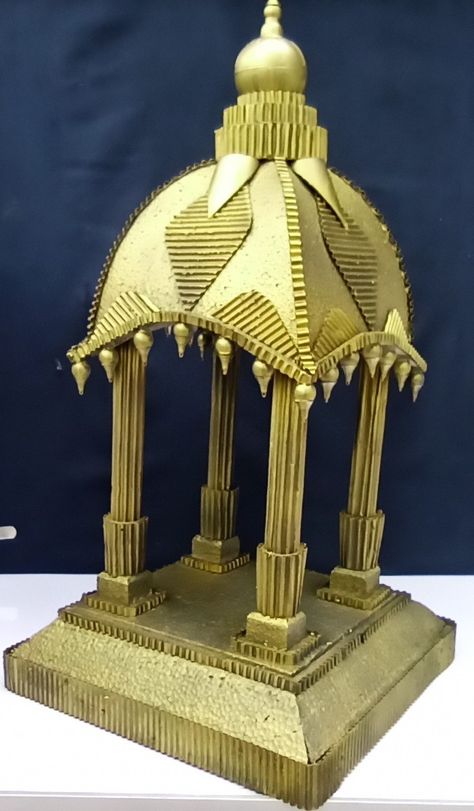 Make a temple with cardboard,mandir banane ka tarika Recycled Paper Crafts, Decoration For Ganpati, Diy Crafts Life Hacks, Fancy Art, Cardboard Art, Cardboard Crafts, School Crafts, Recycled Paper, Beautiful Images