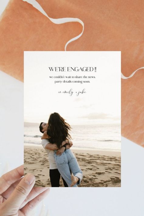 Engagement Announcement Party, Engagement Announcement Cards, Engagement Portraits Poses, Wedding Announcements Photos, Engagement Announcement Photos, Engagement Invitation Cards, Just Engaged, Wedding Day Inspiration, Engagement Announcement