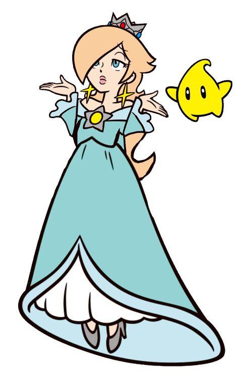 Super Mario Galaxy Mario Style Art, Rosalina Mario Drawing, Rosalina With Luma, Rosalina Tattoo Super Mario, Rosalina Super Mario Galaxy, Super Mario Galaxy Art, Rosalina Tattoo, Princess Daisy Drawing, Rosalina Mario Fanart